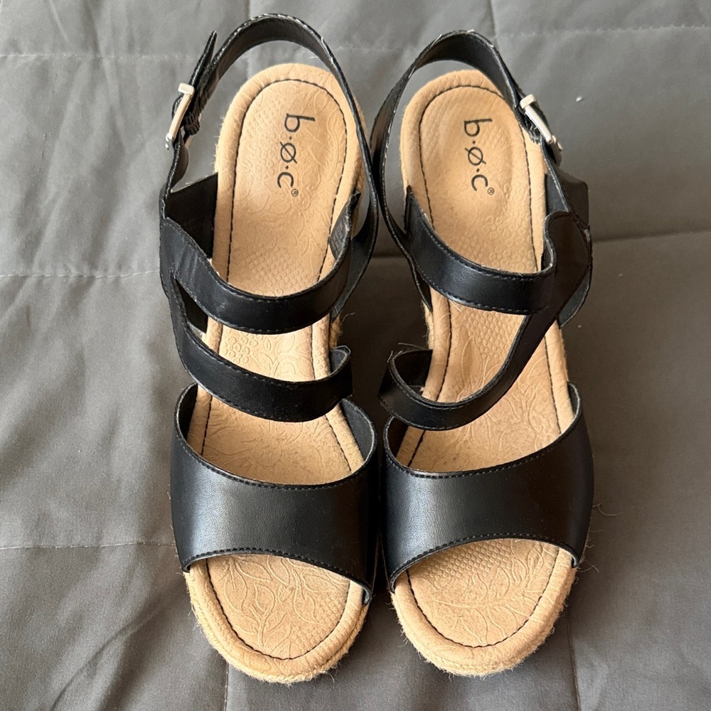 🖤 b.o.c. - EVANGELINE Black Strappy Platform Sandals 🖤